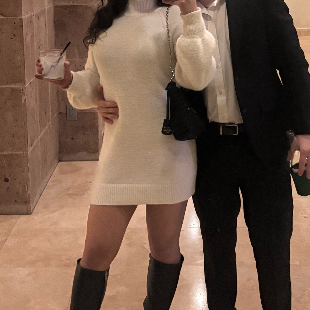 Francesca’s White Sweater Dress